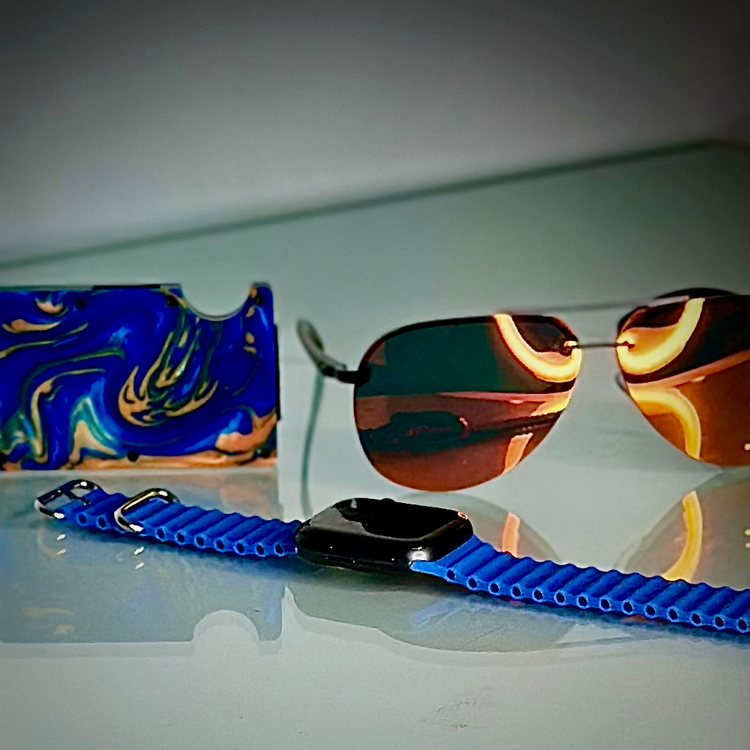 Blue and Orange Swirl