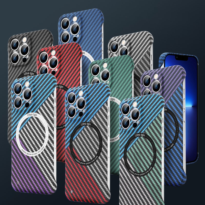 Load image into Gallery viewer, 1Carbon Fiber Frameless Magnetic Case-4