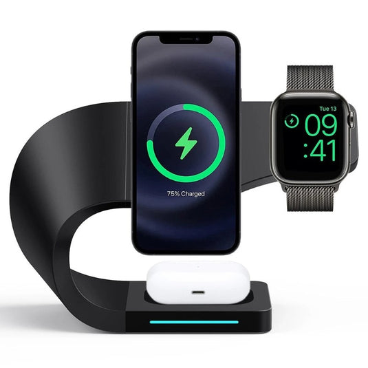 Charging Dock for iPhone+Apple Watch+AirPods-black