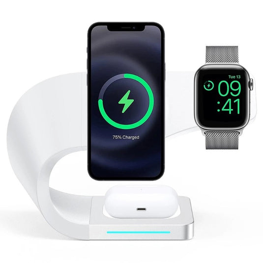 Charging Dock for iPhone+Apple Watch+AirPods-white