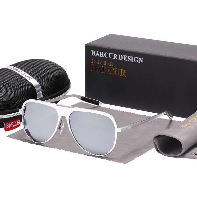 Load image into Gallery viewer, Aluminum Magnesium Polarized Sunglasses silver
