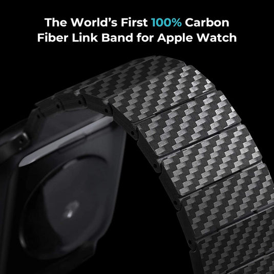KOAdventures: Adult - Unisex - Carbon Fiber Strap For Apple Watch Band 44mm 40mm 45mm 41mm 49mm 42mm Lightweight Link Bracelet iWatch Series 3 5 6 SE 7 8 ultra - KO Adventures