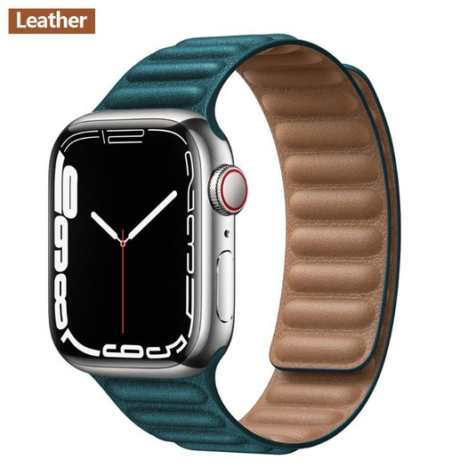 Leather Link For Apple Watch Band 45mm 41mm 44mm 40mm 49mm Original Ma –  Benlai Trading