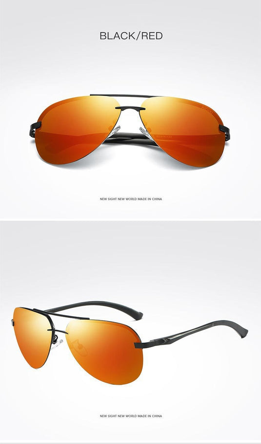 KOAdventures: Adult - Unisex - Polarized Aviator Sunglasses - Orange - KO Adventures