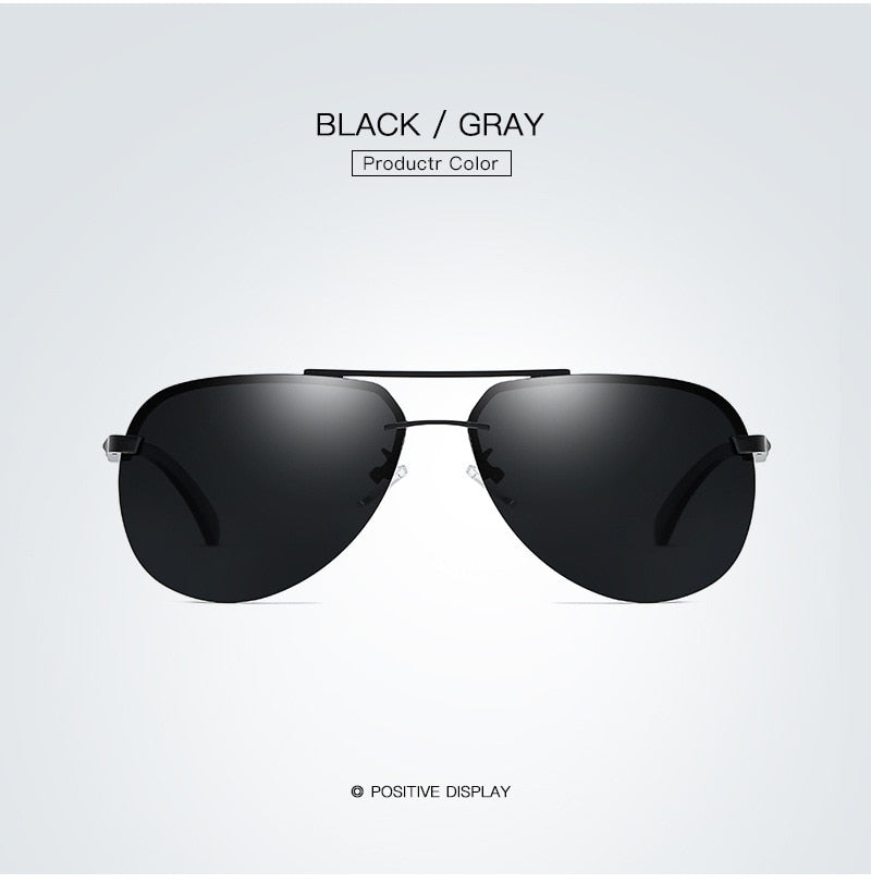 Load image into Gallery viewer, Black Polarized Aviator Sunglasses
