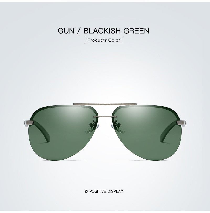 Load image into Gallery viewer, Smoke Green Polarized Aviator Sunglasses

