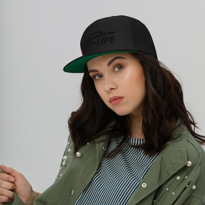 SRT LIFE: Adult - Unisex - Flat Bill Cap: Black Logo - KO Adventures