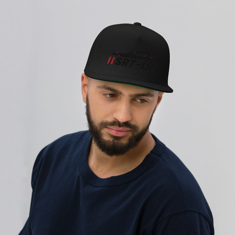 Load image into Gallery viewer, SRT LIFE: Adult - Unisex - Flat Bill Cap: Black Logo - KO Adventures
