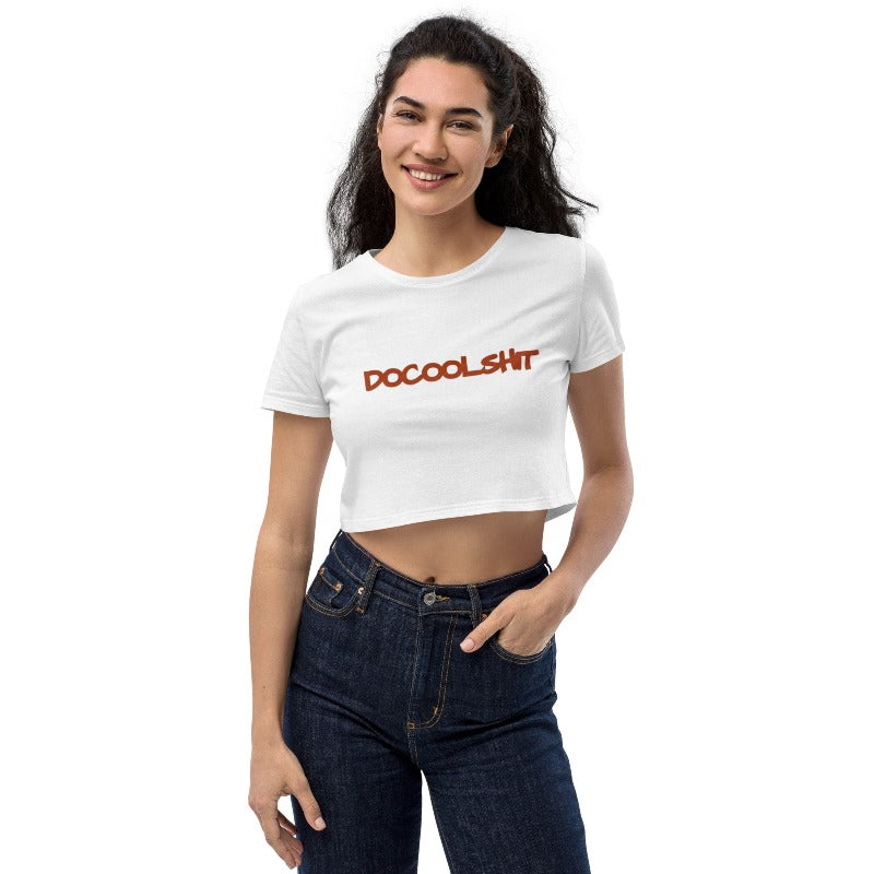 Load image into Gallery viewer, Organic Crop Top - White Front
