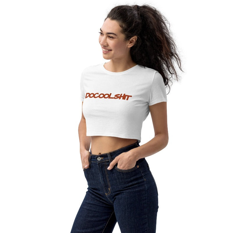 Load image into Gallery viewer, Organic Crop Top - White Front 3
