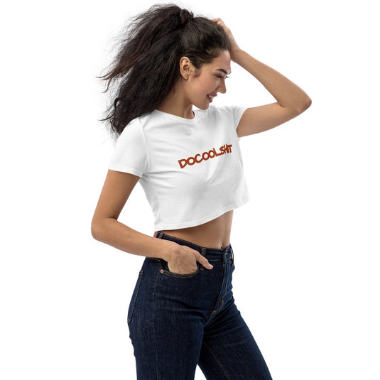 Organic Crop Top - White Front 2